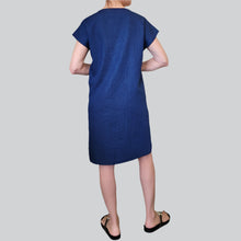 Load image into Gallery viewer, Toia Dress Hemp Cotton Denim Blue