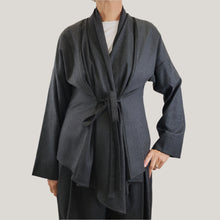 Load image into Gallery viewer, Neirami Cardigan with Ties Grey