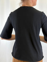 Load image into Gallery viewer, Charlotte Top Cotton Jersey Black