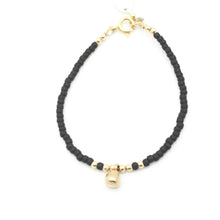 Charger l'image dans la galerie, Orange Avocado Arctic Blossoms Jet and Bronze Petite Bud Bracelet