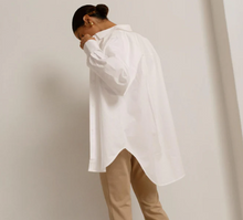 Load image into Gallery viewer, Paper Label Classic Oversized Shirt White