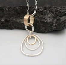 Load image into Gallery viewer, Orange Avocado Mixed Metal Long Necklace