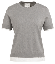 Load image into Gallery viewer, YAYA Knit Top with Shirt Bottom Grey