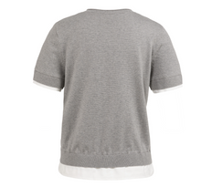 Load image into Gallery viewer, YAYA Knit Top with Shirt Bottom Grey
