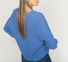 Load image into Gallery viewer, Mos Mosh Thora V-neck Knit Top Ultramarine