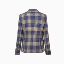 Load image into Gallery viewer, Mos Mosh Blake Chec Blazer Crown Blue
