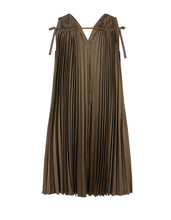 Load image into Gallery viewer, JNBY Pleated Dress Brown