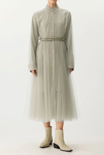 Charger l'image dans la galerie, JNBY A-Line Mesh Long-Sleeve Dress Grey
