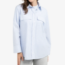 Charger l'image dans la galerie, YAYA Striped Boyfriend Shirt Ice Blue