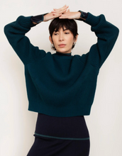 Load image into Gallery viewer, Paper Label Avery Crew Neck Sweater Teal