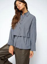 Load image into Gallery viewer, Mos Mosh Barb Stripe Shirt Salute Navy