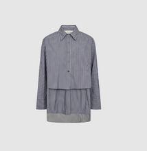 Load image into Gallery viewer, Mos Mosh Barb Stripe Shirt Salute Navy