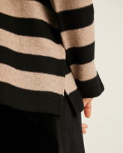 Load image into Gallery viewer, Naif Amerie Sweater Black Oat Stripe