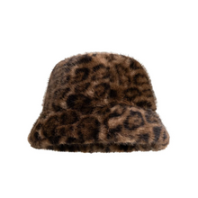 Charger l'image dans la galerie, YAYA Faux Fur Leopard Print Bucket Hat
