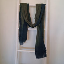 Load image into Gallery viewer, Kemi Scarf Shaded Herringbone Blue/Green