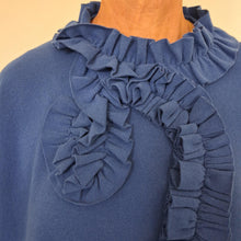 Load image into Gallery viewer, Neirami Pullover with Ruffles Blue
