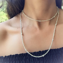 Load image into Gallery viewer, Orange Avocado Silver Beaded Interlude Necklace