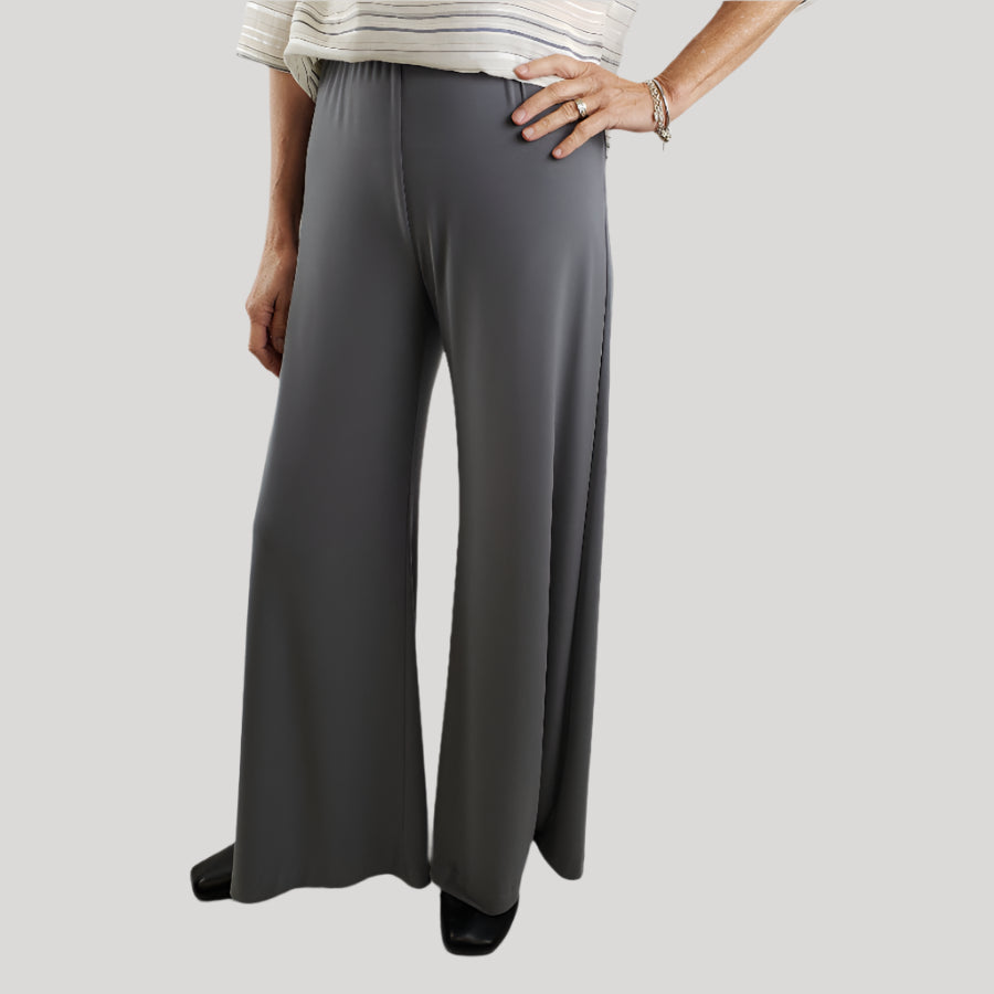 Palazzo Pant Polyknit Light Grey