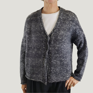 Neirami Boxy Cardigan Heather Grey