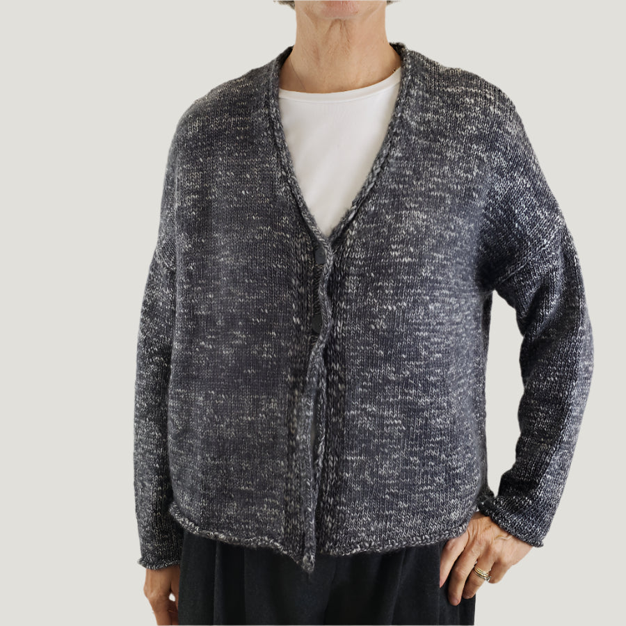Neirami Boxy Cardigan Heather Grey