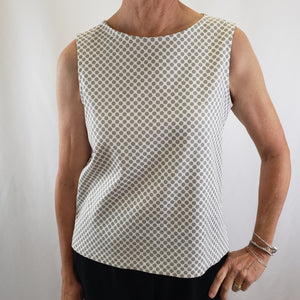 Jayne Tank Pique Dots Grey