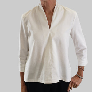 Sareena Top Corduroy White