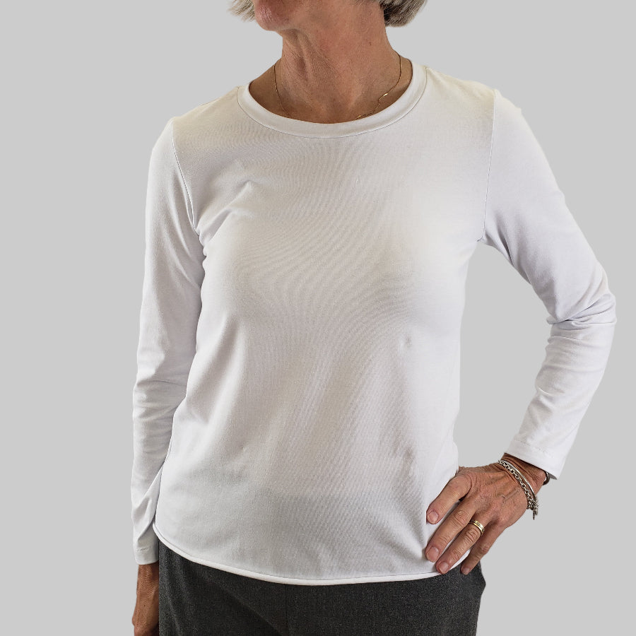 Charlene Cotton Jersey White