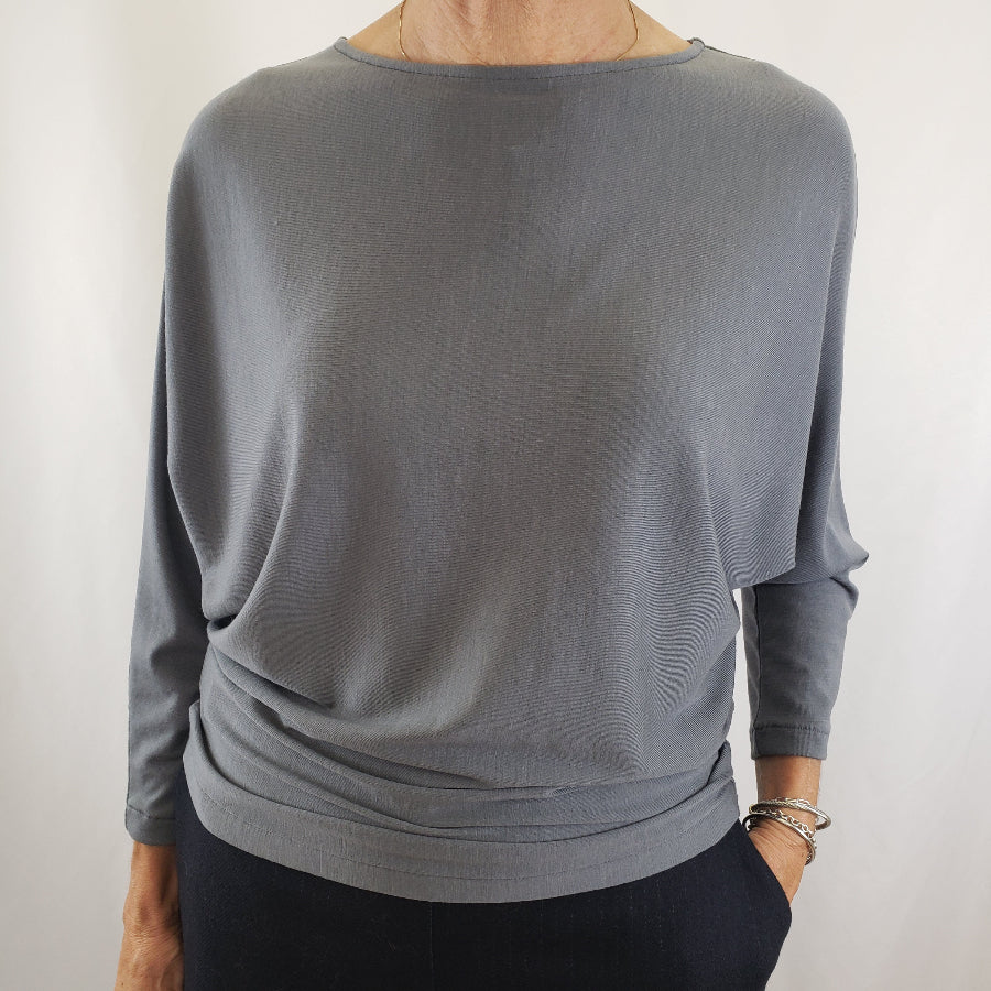 Floella Top Merino Wool Grey