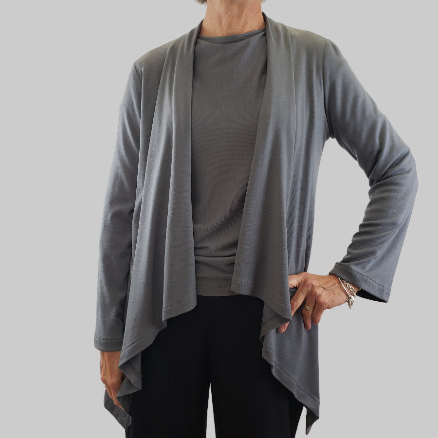 Alaya Cardigan Wool Jersey Grey
