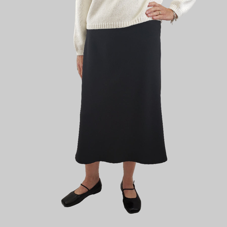 Bella Long Skirt St Crepe Black