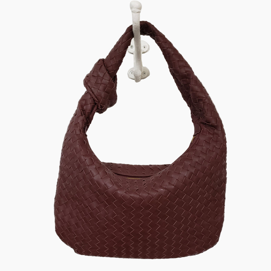 Risa Zar Woven Bag Burgundy