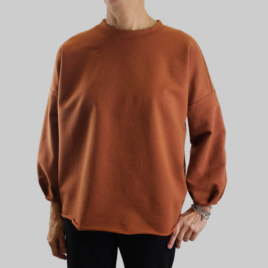 Sveta Top Tencel Fleece Rust