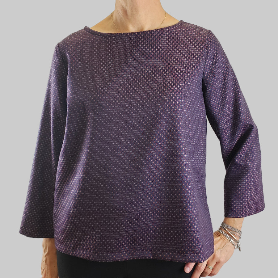 Sibil Top Jaquard Burgundy