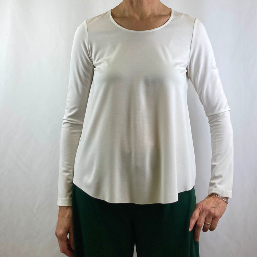 Ivy Top Ivory LW Ponte Long Sleeve