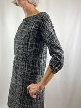Load image into Gallery viewer, Sonata Dress Grid Knit Black/White

