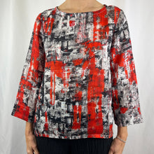 Load image into Gallery viewer, Sibil Brushed Linen Black/Red
