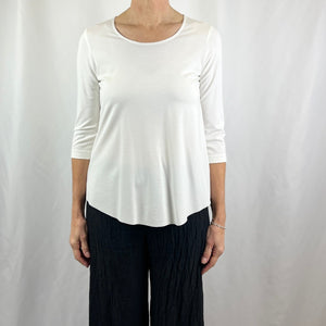 Ivy Top Ivory LW Ponte 3/4 Sleeve