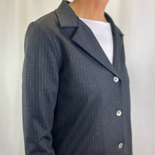 Load image into Gallery viewer, Candice Jacket Pinstripe Ponte Black and White
