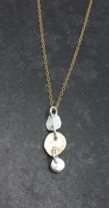 Orange Avocado Tri-Molten Pendant Necklace