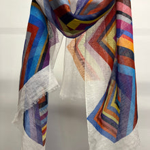 Load image into Gallery viewer, Kemi Scarf Chevron Blue
