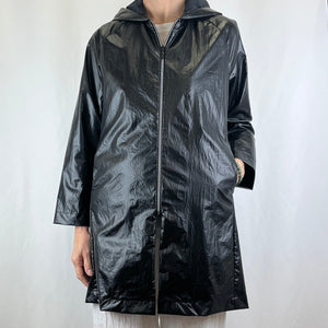 Fern Black Raincoat