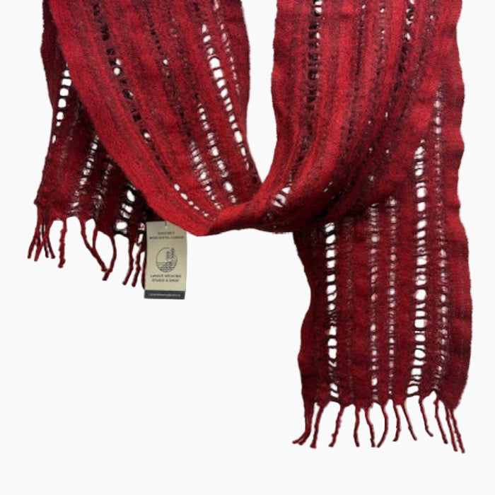 Narrow Bark Scarf Red