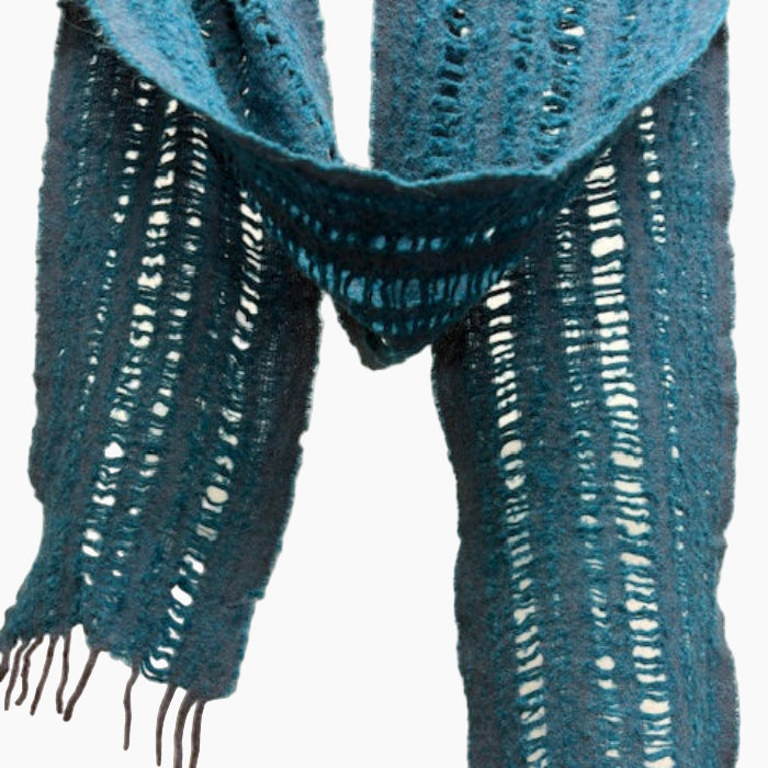 Narrow Bark Scarf Teal