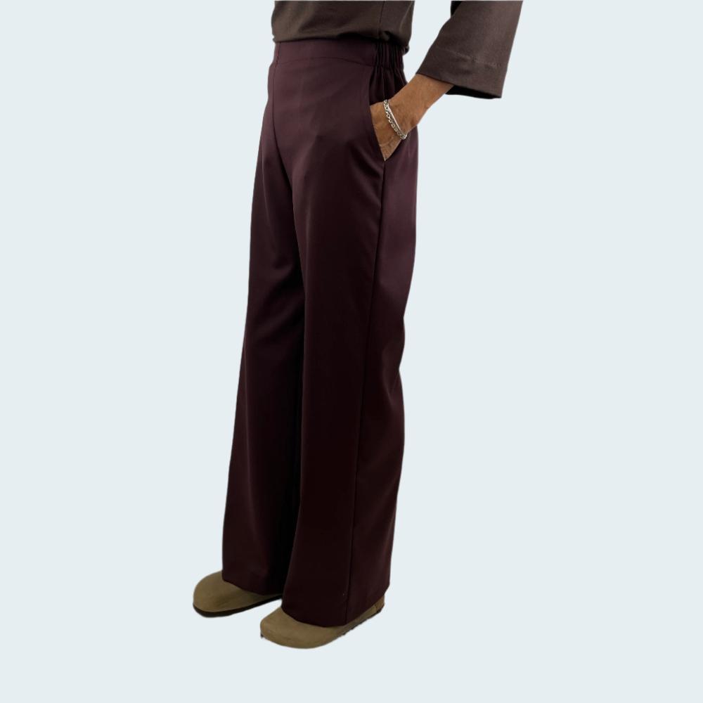 Marlena Pant Wool Suiting Plum