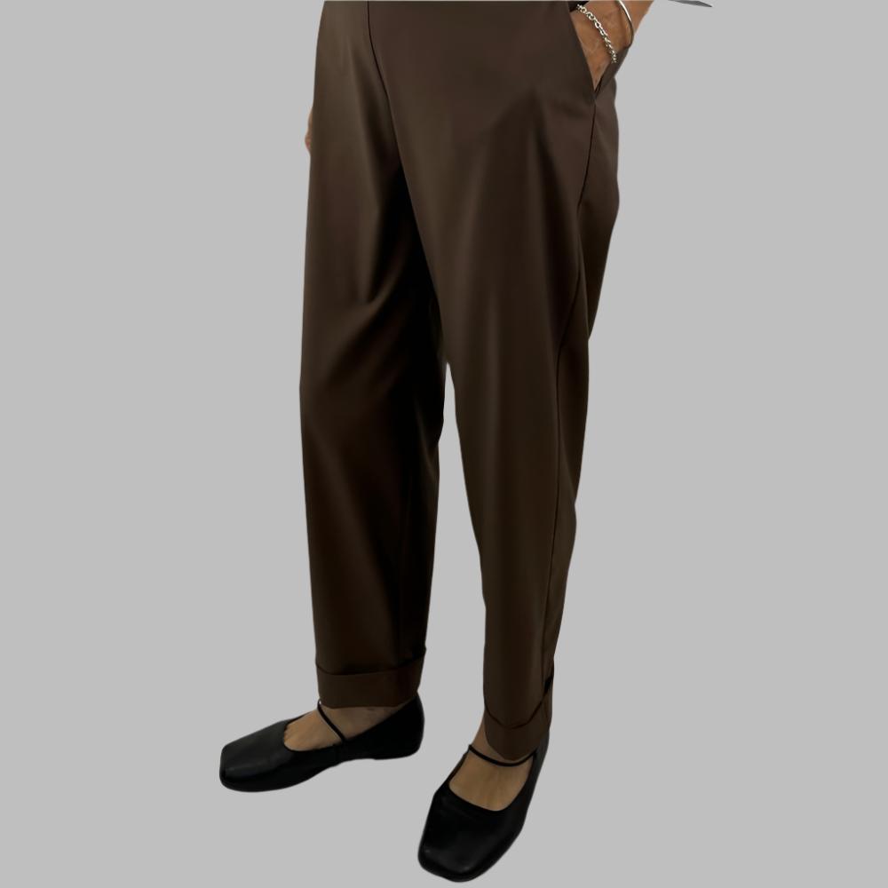 Peggy Pant Wool Suiting Toffee