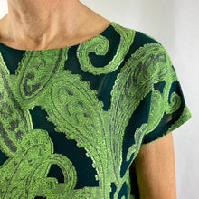 Load image into Gallery viewer, Tosh Top Green Paisley
