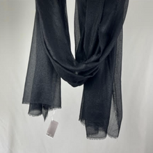 Load image into Gallery viewer, Cashmere Scarf Black Lurex
