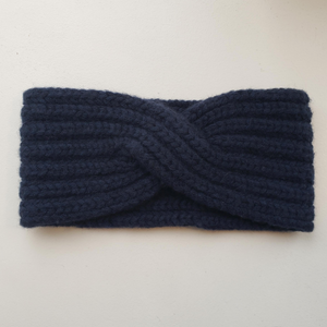 Cashmere Headbands Extra Warm Navy