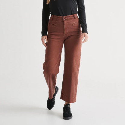 Du/er Lux Twill High Rise Trouser Copper