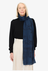 Inoui Editions scarf 100 Astrologie Navy